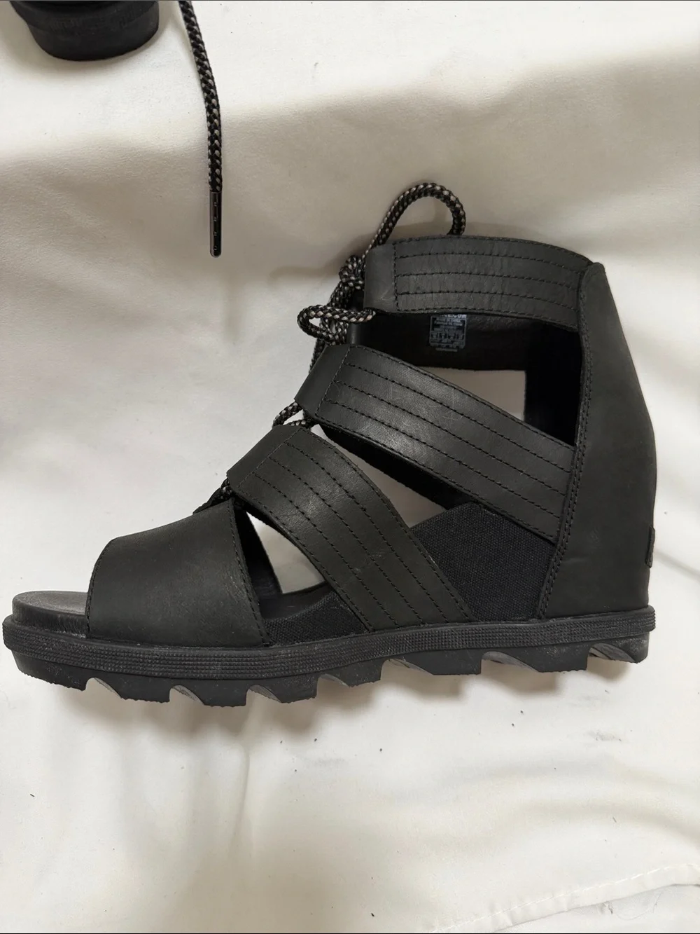 Sorel Black Lace-Up Gladiator Sandals